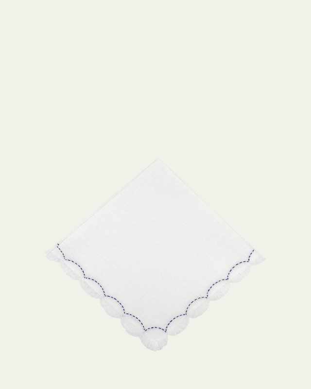 Blue Petal Embroidered Napkin